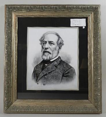 Robert E Lee Print: by Kurz & Allison, 38" h x 25" w