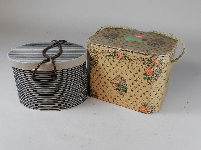 2 Vintage Sewing Baskets: with contents