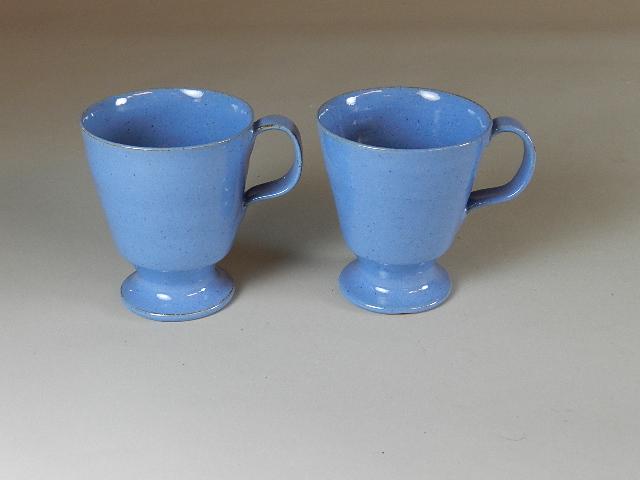 Pair Art Pottery Mugs: marked NCG 92 (Nell Cole Grave)