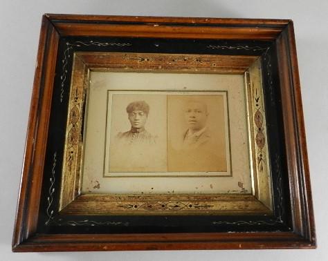2 African American Portraits: in shadow box frame