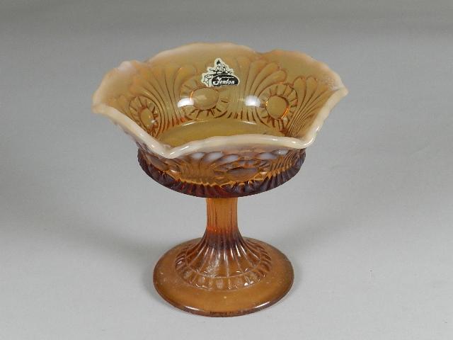 Fenton Art Glass Compote: 5" h