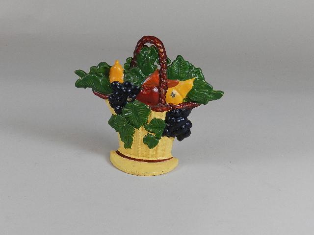 Cast Iron Door Stop: many recoats of paint, 8" h