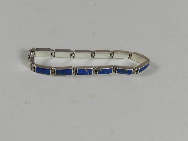 Lapis Lazuli & Sterling Bracelet: Lapis Lazuli & Sterling Bracelet