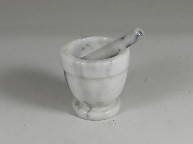 Marble Mortar & Pestle: 4" h