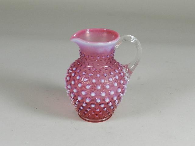 Fenton Opalescent Mulberry Pitcher: 6" h