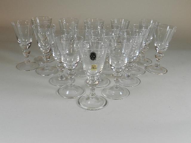 17 Crystal Stems: made for Colonial Williamsburg by Royal Leer Dam Holland, 7 1/2" h