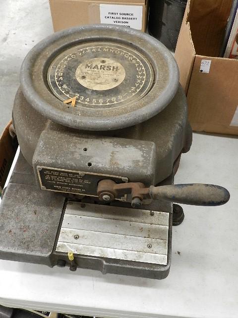 Vintage Marsh Stencil Machine: Vintage Marsh Stencil Machine