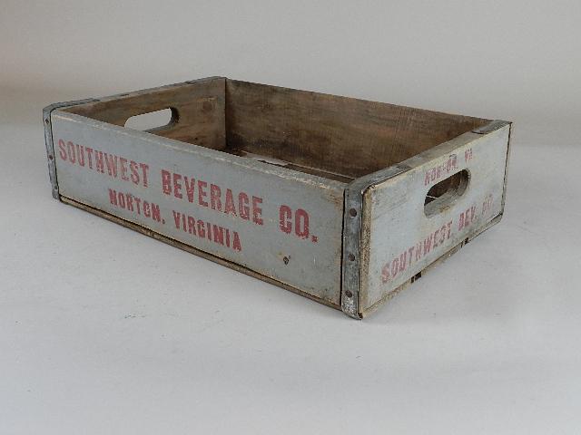 Southwest Beverage Co Crate: Norton, VA, some damage to bottom slats, 4" h x 18" w x 12" d