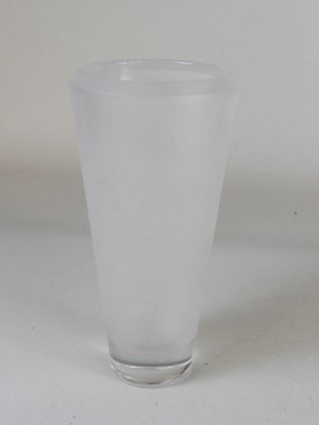 Contemporary Frosted Vase: signed on bottom Vera Yang Wedgewood, 12" h