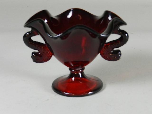 Fenton Dolphin Compote: 4 1/2" h