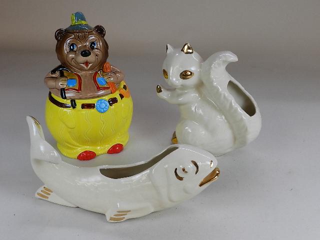 Vintage Planters: and bear cookie jar