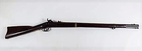Rare Fayetteville Armory Rifle Type IV: 1864 date lock and barrel with C.S.A. under eagle and on buttplate. Stock has P.B. inspector cartouche. VP and eagle on barrel. Upper barrel band nose cap and trigger guard bow are replaced and artifi