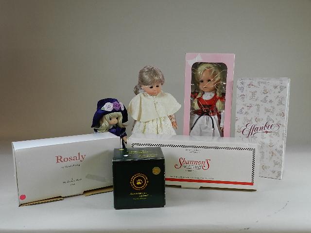 Group of Collectable Dolls: Boyd's Bear & Friends, Rosaly by the Danbury Mint, Precious Moments, etc