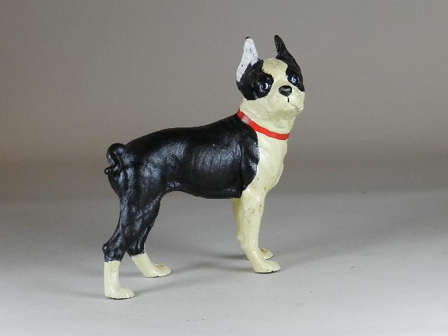 Cast Iron Boston Terrier Door Stop: 10" h
