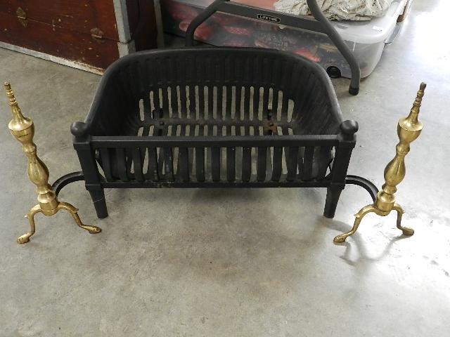 Fireplace Insert: with andirons