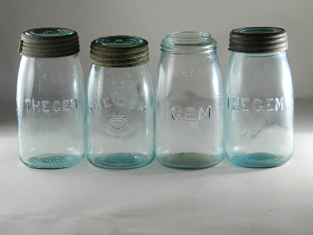 4 The Gem Quart Aqua Jars: various types, wear from use