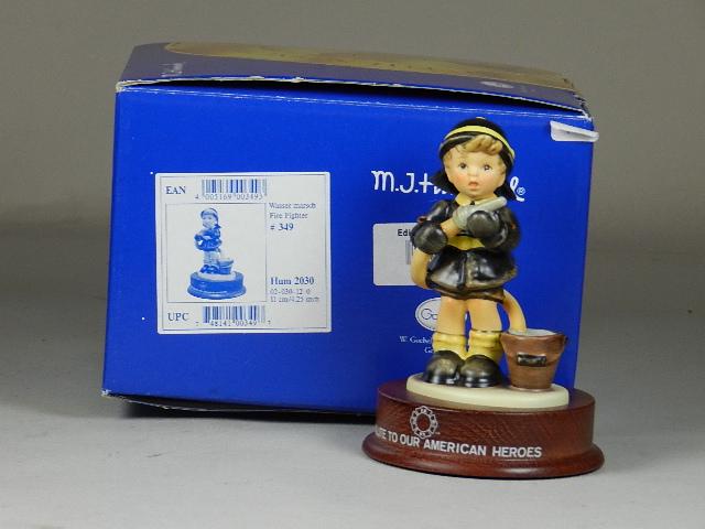 Goebel Hummel Firefighter: trademark 8, original box, excellent condition, 4 1/2" h
