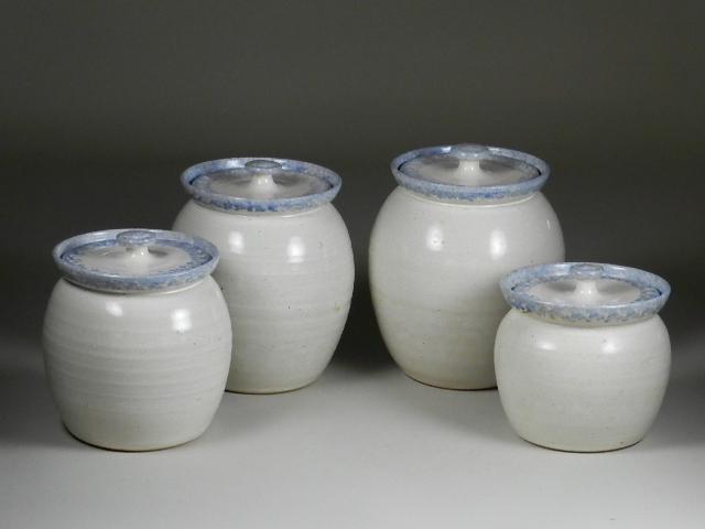 4 Piece Canister Set: Backwoods Pottery