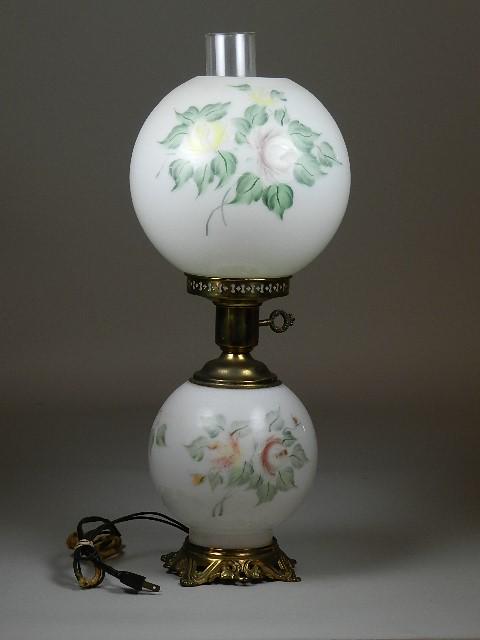 Gone with the Wind Style Lamps: hand painted, 21" h
