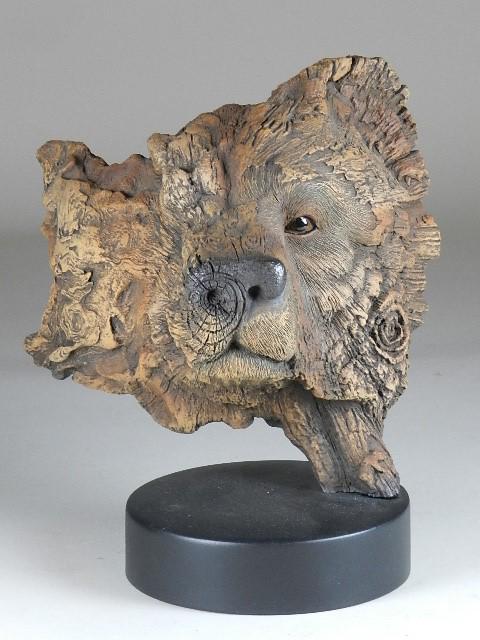Resin Sculpture of a Bear: "Seven Bears Limited Edition" by Cain, original retail was $400, 10" h
