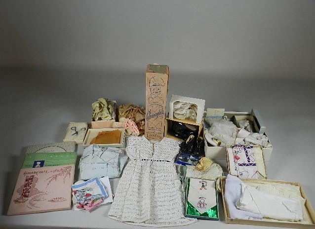 Vintage Baby Items & Handkerchiefs: clothes, etc