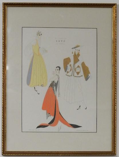 Erte Fashion Print: 19" h x 14" w