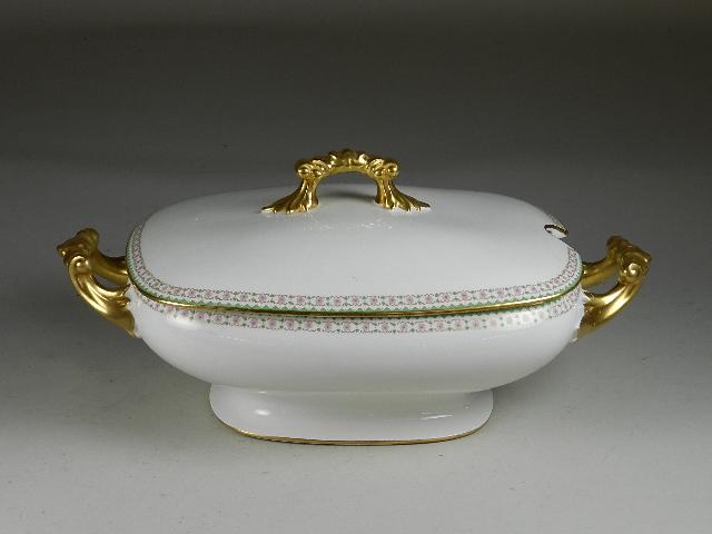 Limoges France Covered Tureen: 15" h x 7" w