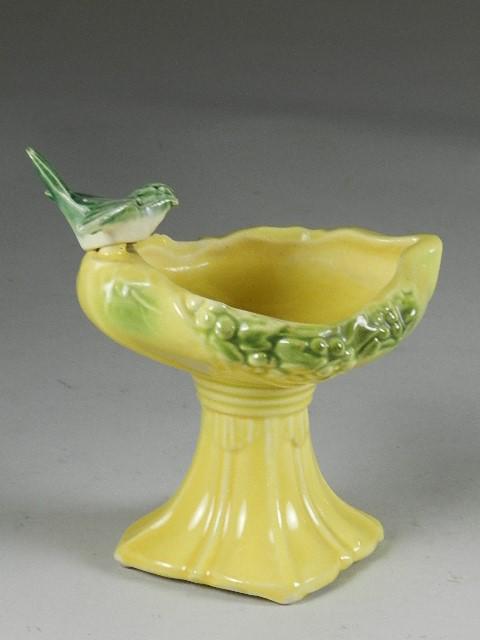 McCoy Art Pottery Bird Bath Vase: McCoy Art Pottery Bird Bath Vase