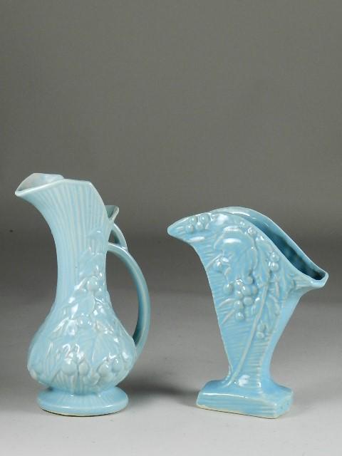 Two McCoy Art Pottery Vases: tallest is 9"