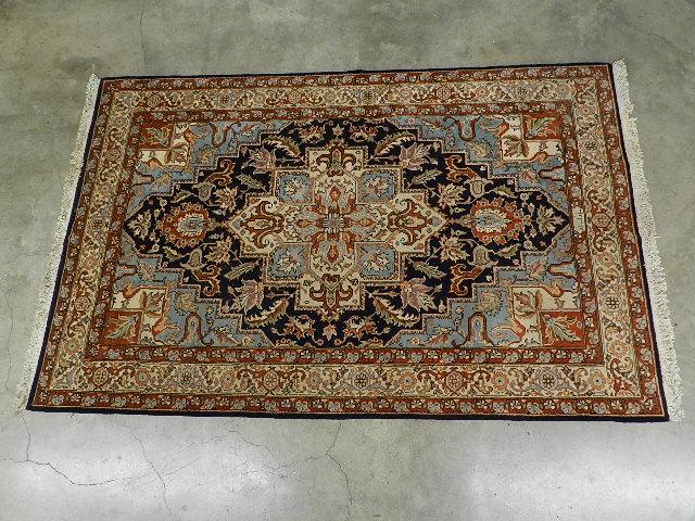 wool Area Rug: light wear and discoloration, 9 ft x 6 ft