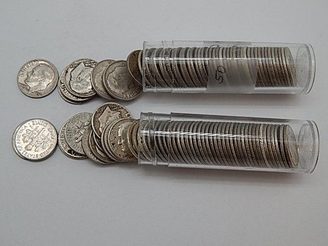 $10 Face (100) Mixed Date 90% Silver Roosevelt Dimes (1 of 1)