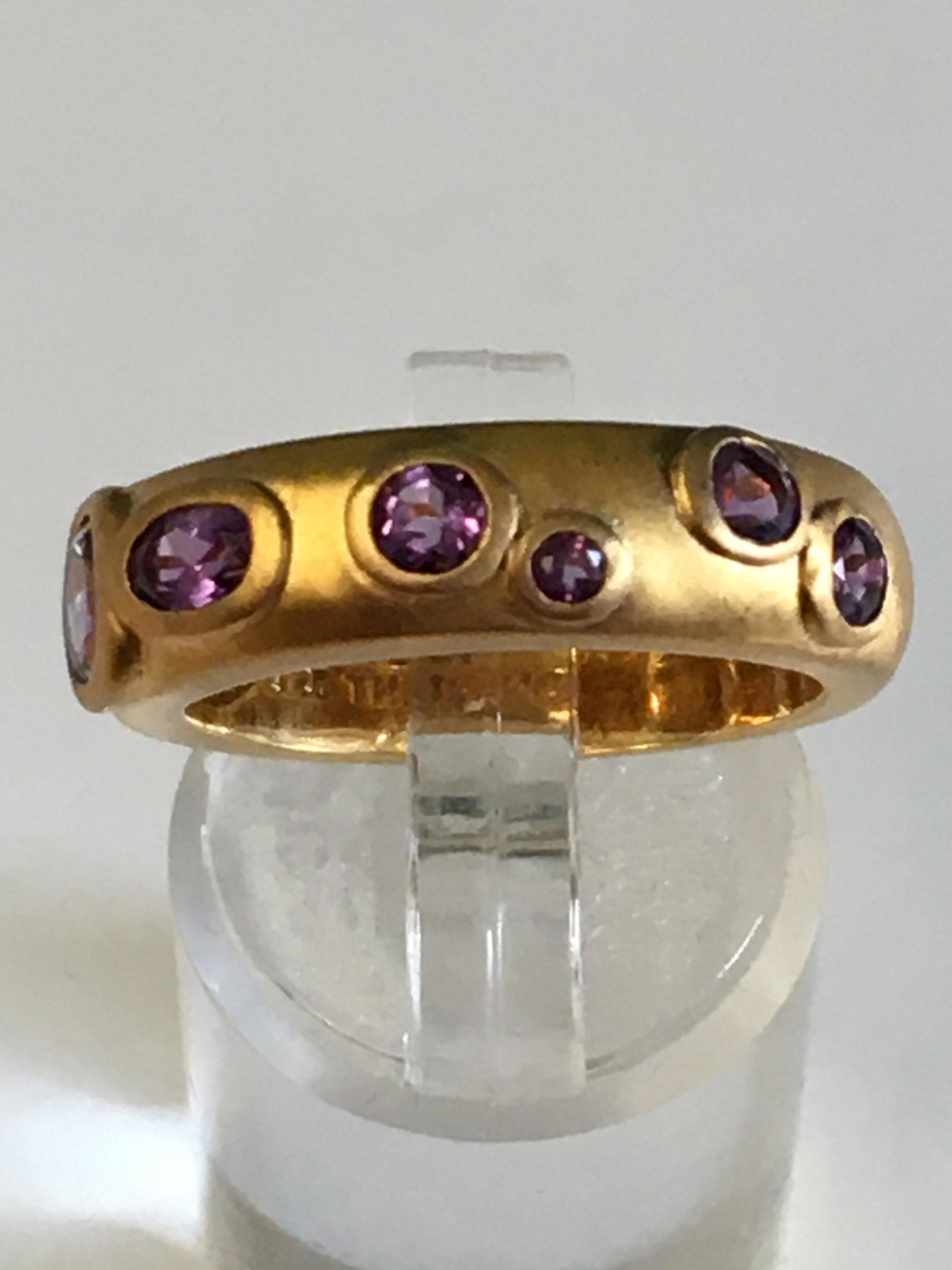 Gold Wash over Sterling Purple Stone Ring (1 of 3)