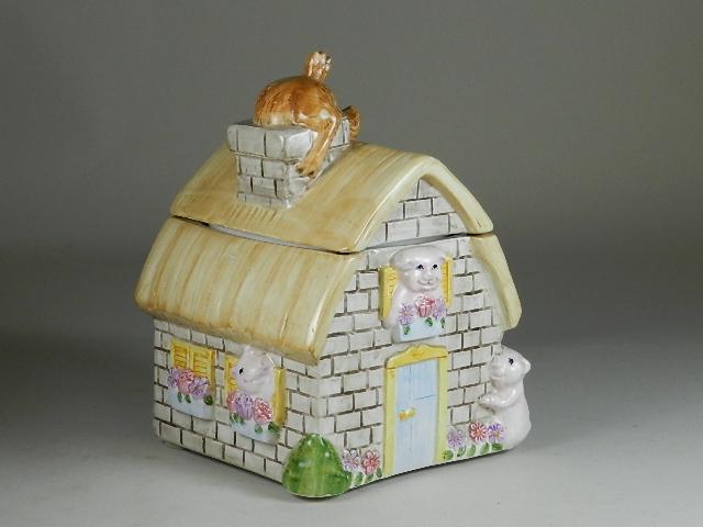 Three Little Pigs Cookie Jar: 12"h