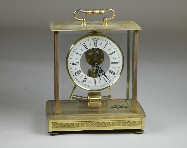 Seth Thomas Magnetic Mantel Clock: brass, 9"h x 5"w x 7 1/2"l