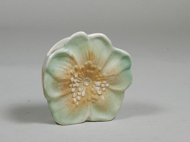 McCoy Dogwood Flower Wall Pocket: has crazing, 6"h