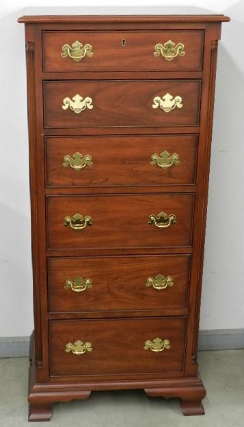 Henkel Harris Wild Black Cherry Lingerie Cabinet: 54"h x 25"w x 16"d