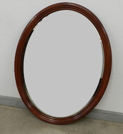Henkel Harris Wild Black Cherry Oval Hanging Mirror: 36"h x 28"w