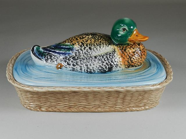 Bresolin Majolica Tureen with Mallard Duck (1 of 3)