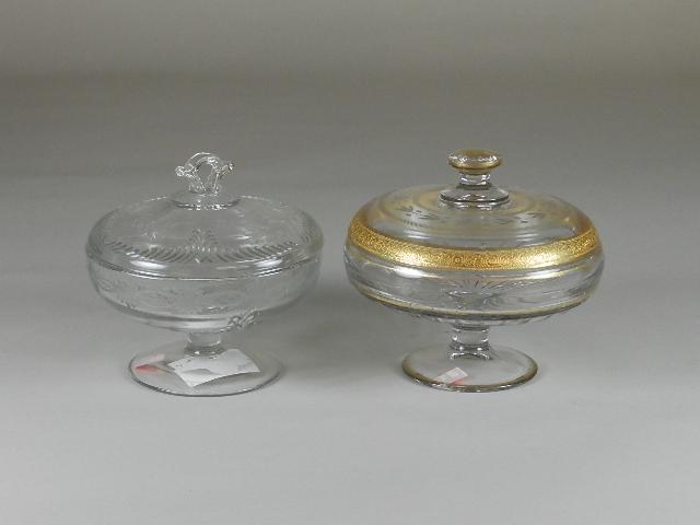 2 Glass Covered Candy Dishes (1 of 2)