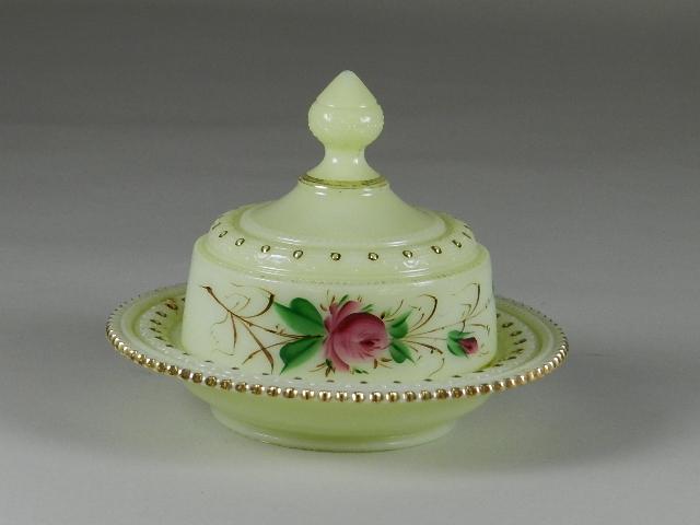 Heisey Custard Butter Dish with Lid (1 of 3)