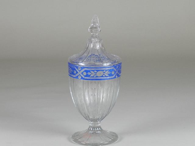 Westmoreland Blue Trimmed Candy Dish (1 of 3)