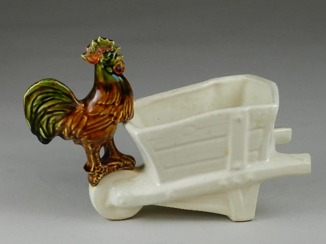 McCoy Rooster on Wheelbarrow Planter (1 of 4)