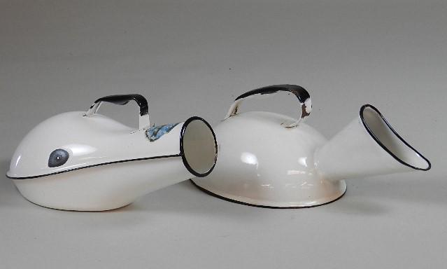 2 Vintage Enamel Hospital Urinals (1 of 4)