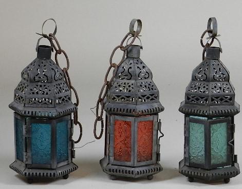 3 Moroccan Style Hanging Lanterns/Table Lanterns (1 of 3)