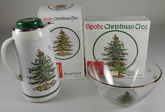 One Spode Christmas Tree Thermal Carafe, One Spode: both with boxes