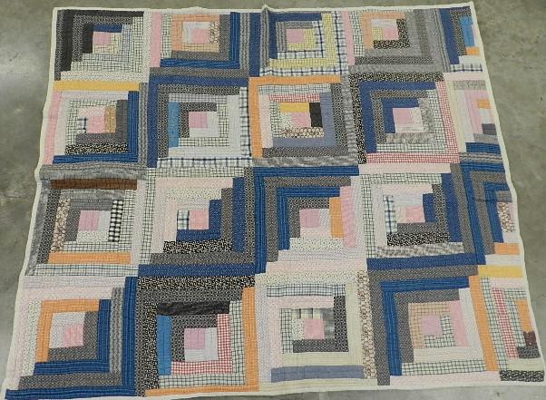 Vintage Log Cabin Quilt (1 of 3)