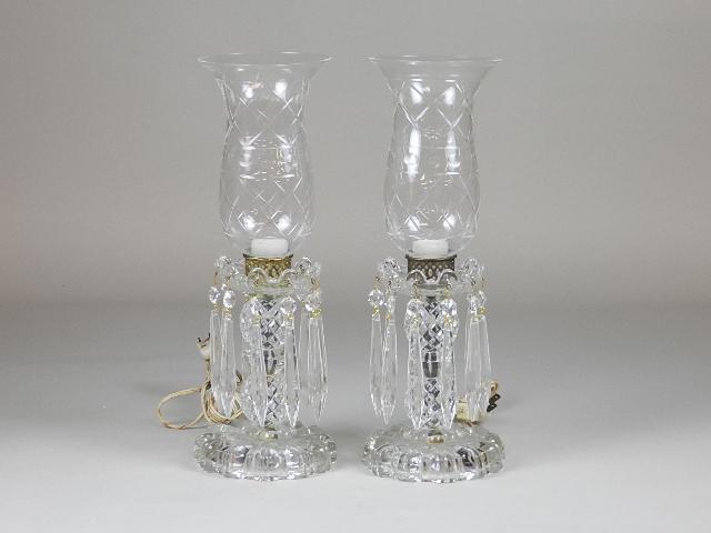 Pair of Electric Mantle Lusters: 16" h x 5" w