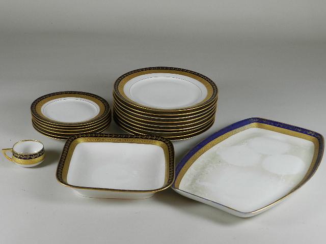 18 Pieces Czechoslovakian Marienbad Wenzl Moller: wear to edges