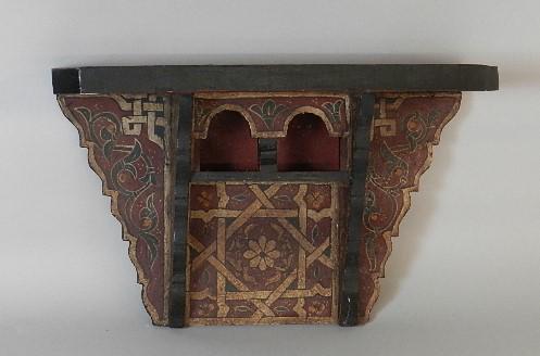 Moroccan Style Paint Decorated Hanging Shelf (1 of 4)