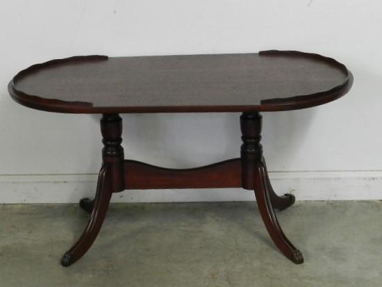 Mahogany Duncan Phyfe Style Coffee Table (1 of 3)